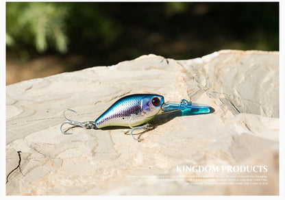 Iscas de Pesca Kingdom de Afundamento Lento 5g 50mm Minnow Crankbaits Pequenas Iscas Artificiais Duras Crank Wobblers de Pesca para Truta
