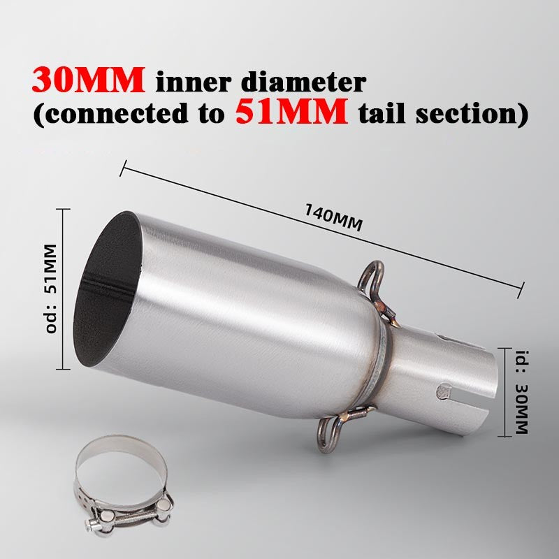 28 32 38 45mm Adapter 51mm Exhaust Section Non-Destructive Install Motorcycle Exhaust Pipe Modification Exhaust Middle Section