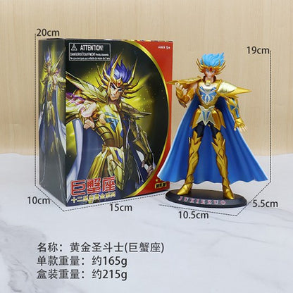 Anime Japonês Saint Seiya Figura Ikki de Fênix Hyoga Seiya Shiryu Boneco Colecionável em PVC Decoração 19cm