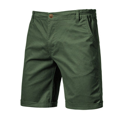 Men Summer Soild Cotton Shorts For Man Casual Business Shorts Elastic Waist Sport Beach Shorts Gym Running Shorts Male Clothing