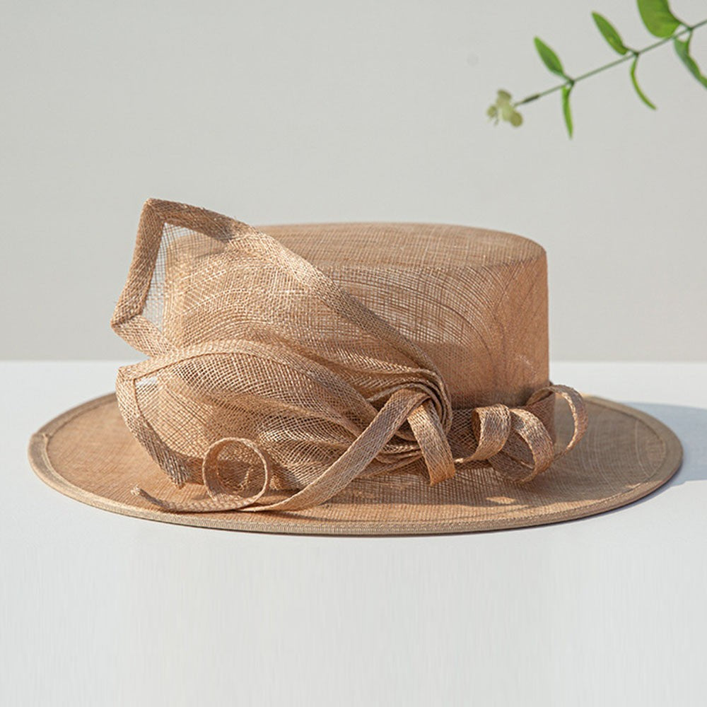Chapéus Fascinators CLÁSSICOS SINAMAY para Mulheres Chapéu de Sol Feminino Chapéus de Verão com Aba Larga Chapéu Boater Festa do Chá Derby Igreja CHAPÉU DE CASAMENTO