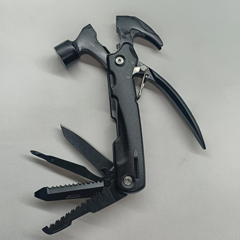 Equipamento essencial para acampamento, presente de Ano Novo, ferramenta multifuncional de martelo 12 em 1 para homens, presente para pai/ele/marido