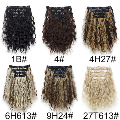 WIGSIN 12 polegadas sintético 4 pçs/conjunto de extensões de cabelo curto crespo ondulado castanho médio estilo de cabelo volumoso para mulheres