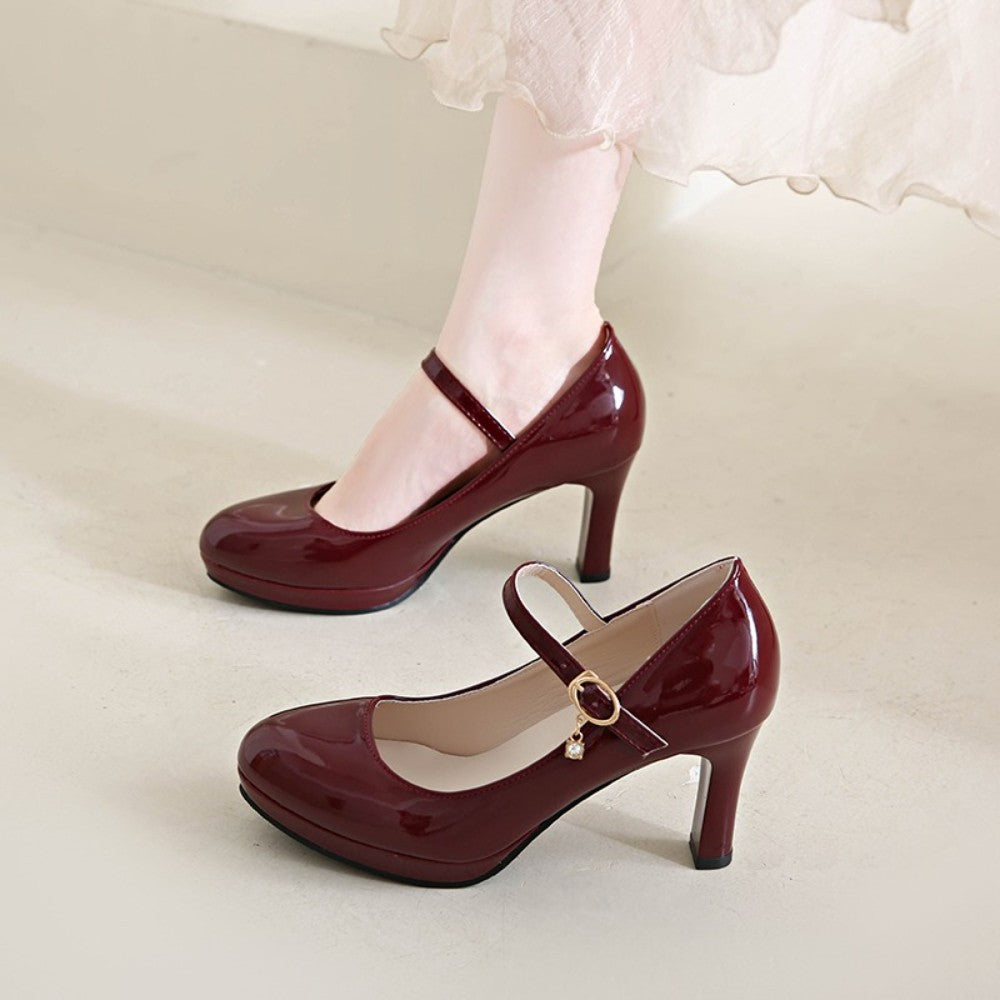 2025 Women's Black High Heels Spring Casual Shoes Women's High Heels Solid Color Wedge Shoes Plus Size High Heels Size 34-42