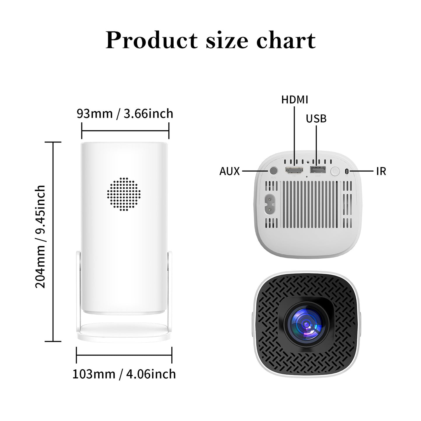 P30 Smart Mini Projetor Android 11 WiFi6 Suporte 4K 1080P BT5.0 Projetor 1280*720P Home Cinema Projetor Portátil