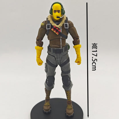 Fortnite Raptor Cavaleiro Negro Soldado Caveira Líder do Esquadrão Abraço Boneco de Ação Decoração de Quarto Brinquedos Presente para Crianças