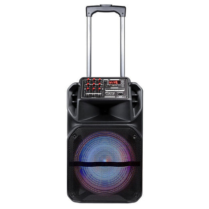 Caixa de Som Bluetooth Portátil 9000W Subwoofer 15” Graves Potentes Sistema de Festa AUX & Microfone Luz LED Karaokê de Alta Qualidade e Som Alto