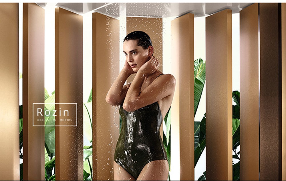 Black Digital Display Thermostatic Shower Faucet Bathroom Thermostatic 4 ways Rainfall Shower Mixer Tap,Shelf and Bidet Faucets