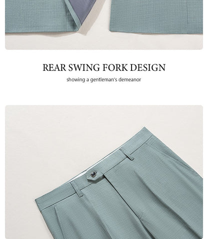 ST Cassy High Quality Men's Suit Summer thin Green  Slim Fit Formal Business Office Men's Suits?jacket+Vest+Pants?