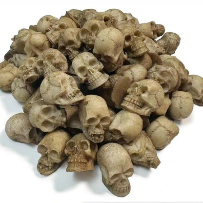 20pcs Halloween Decorative Skeleton Head Miniature Ornaments Outdoor Home Garden Lawn Unique Flower Pot Decorative Skull Statue