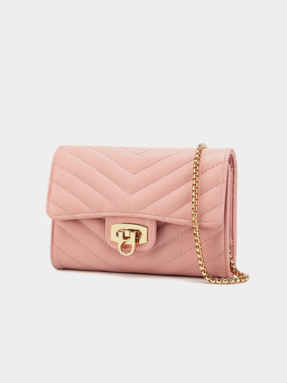 Stylish women's quilted handbag/wallet highquality PU leather crossbody bag casual portable versatile women's clutch