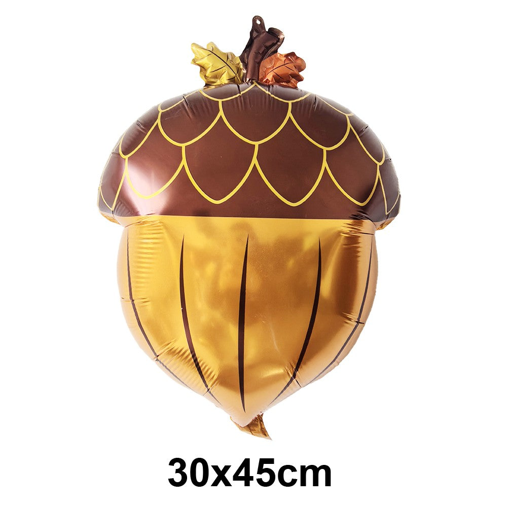 Cartoon Animal Standing Squirrel Balloon Pinecone Shaped Aluminum Film Balloon Forest Theme Baby Shower Birthday Party Decor