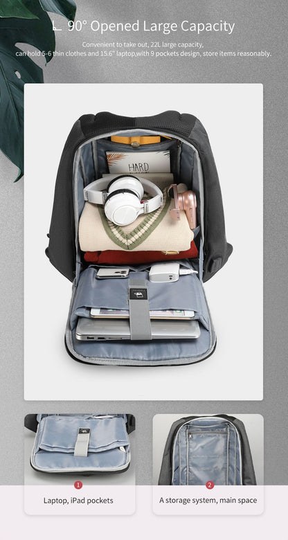 Tigernu Waterproof Anti Theft Female Mochila 15.6inch Laptop Backpack USB Backpacks Fashion Travel School Bag Backpack For Women