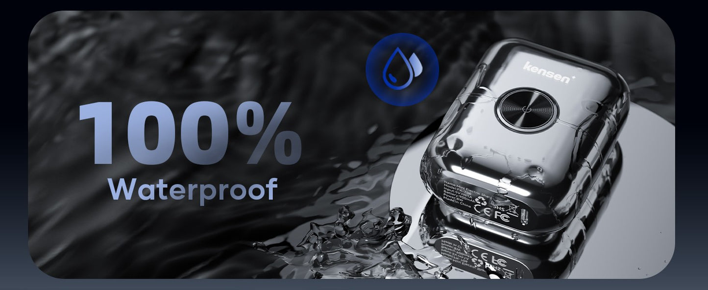 KENSEN S26 Electric Shaver for Men 4D Floating Blades Foil Shavers Waterproof 8000RPM Beard Trimmer Portable Mini Electric Razor