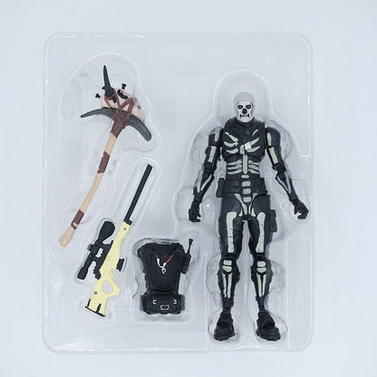 Fortnite Raptor Cavaleiro Negro Soldado Caveira Líder do Esquadrão Abraço Boneco de Ação Decoração de Quarto Brinquedos Presente para Crianças