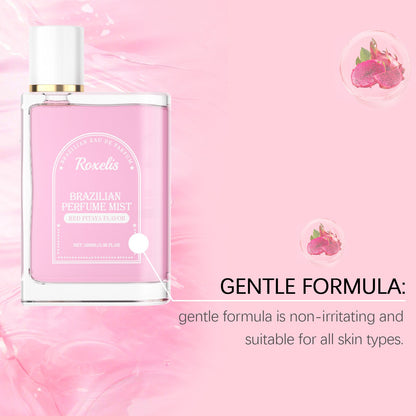 Roxelis 100ml Brazilian Style Perfume Light Fragrance Red Pitaya Jasmine Scent Fresh Long Lasting Aroma Dating Flirting Perfume