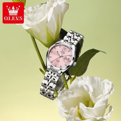 OLEVS Women Watch 5649 New Quartz Wristwatch Waterproof Luminous Date Ladies Watches Original Luxury Elegant Woman‘s Gifts