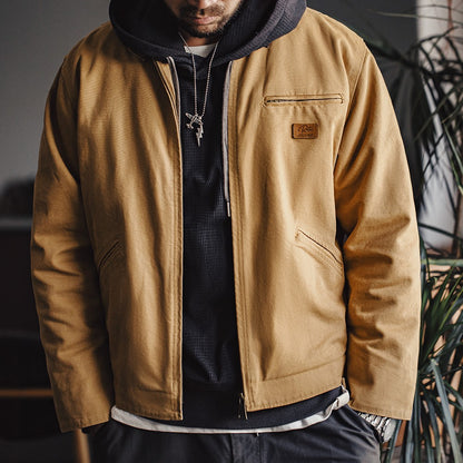Maden 2024 New Interstellar Same Style Tops Detroit Hunting Jacket J001 American Retro Lapel Street Jacket for Men's Spring