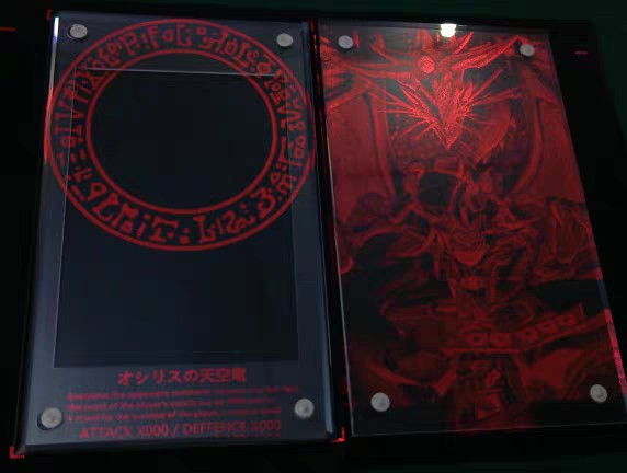 Yu-Gi-Oh Anime Personagem Card Brick Deus Egípcio O DRAGÃO ALADO DE RA Acrílico Banhado a Ouro Brick Cartas de Exibição Não Incluídas