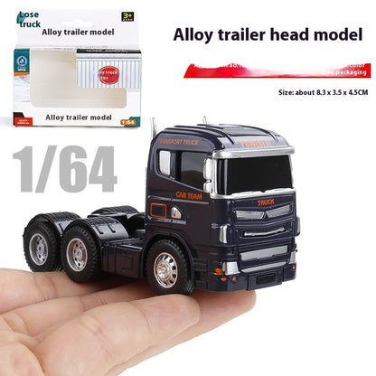 Modelo de Cabine de Caminhão em Liga 1:64, Estilo Retrô com Motor de Fricção, Brinquedo Perfeito para Crianças, Item de Colecionador em Miniatura