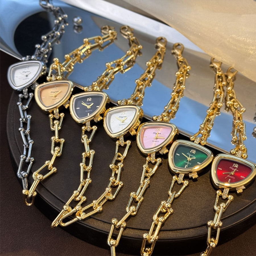 Ladies' Fashionable Trendy U-Shaped Quartz Watch with New Polygonal Alloy Case Must-Have Accessory for Trendy Outfits
