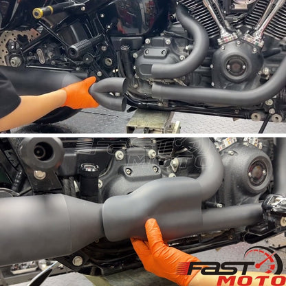 2-into-1 Motorcycle Exhaust System Muffler Pipe For Harley M8 Softail 2018-2026 FXST FXBB FXBBS FXFBS FXFB FLSL FLDE FXLR FXLRS