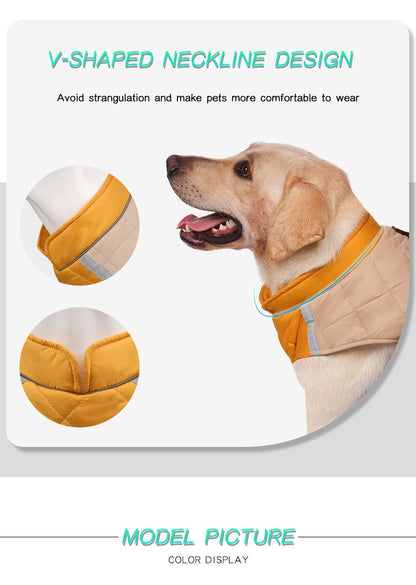 Roupas de inverno para cães colete à prova d'água jaqueta para cães pequenos e grandes casaco quente para cães de estimação roupas acolchoadas para buldogue francês