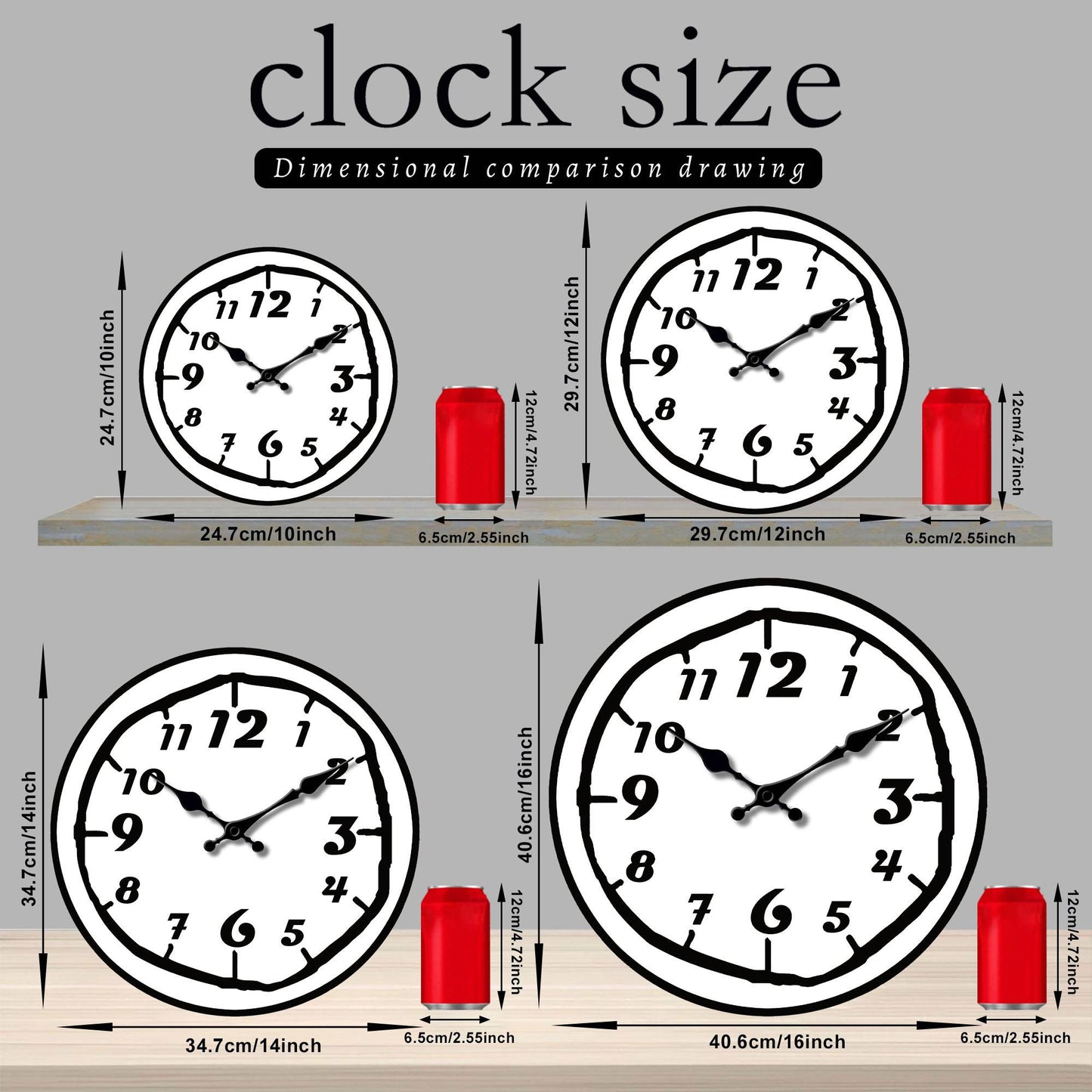 1pc wooden wall clock, modern simple Arabic art digital design wall clock, home mute clock, for living room bedroom, room decora