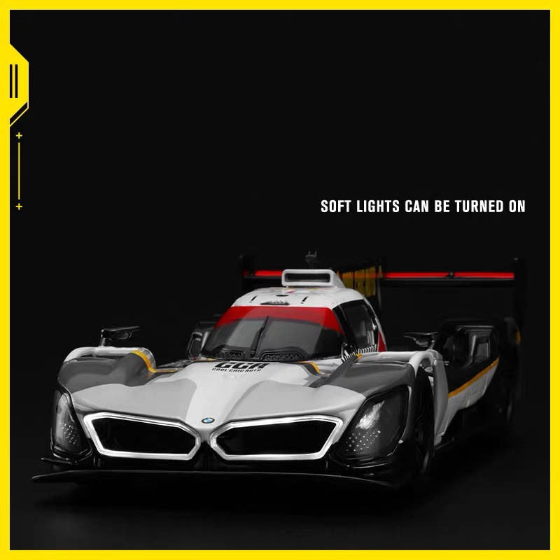 1:24 BMW M Hybrid BMW M Motorsport DTM LMDh Carro Miniatura de Liga de Metal Fundido Modelo de Carro em Escala Som?Luz Brinquedo Infantil de Carro Presente