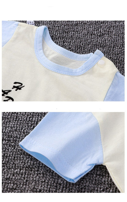Newborn Baby Clothes Summer Short Sleeve Rompers Infant Boys Girls Cartoon Cotton Jumpsuit Toddler Thin Pajaodysuit For Newborns
