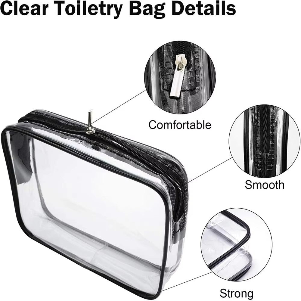 1/3pc Travel Organizer Bath Toiletry Wash Storage Bag Multifunction Large Capacity Waterproof Transparent With Zipper Women Gift