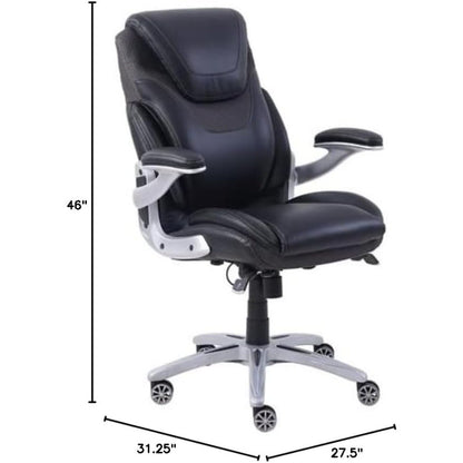 signature series Avanti Ergonomic Executive Office Chair with Flip up Arms and Lumbar Support - Ideal for Home, Study - Modern
