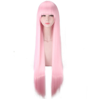 DARLING in the FRANXX Code 002 Cosplay Costume Jumpsuits Halloween Anime Cosplay Devil Horn Headdress Long Pink Wig