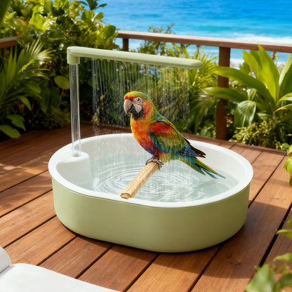Parrot Automatic Shower Pet Bird Bath Cage Basin USB Elétrico Circulando Água Banheira para Pássaros Brinquedo Calopsita Agapornis