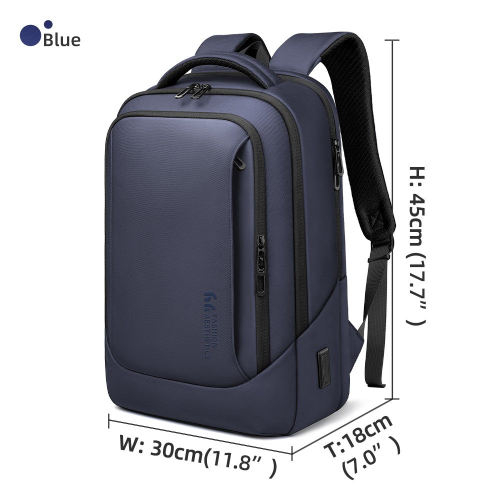 HK Men's Designer Laptop Bag Waterproof School Bags for College Boys Male Business Sports Travel Backpack Men With USB Charging