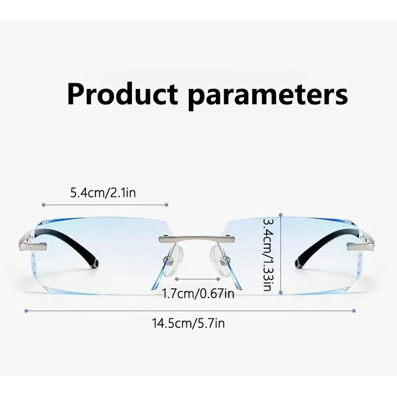 Finished Frameless Myopia Glasses For Men And Women With Ultra-light Edge Cutting Glasses Frame Myopia Glasses XTP191