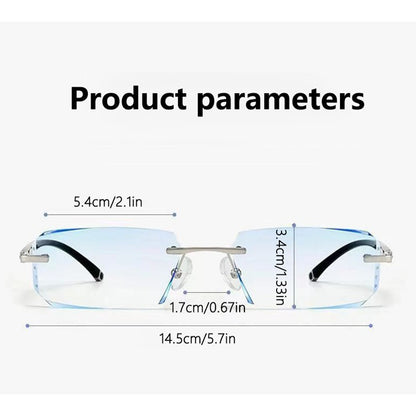 Finished Frameless Myopia Glasses For Men And Women With Ultra-light Edge Cutting Glasses Frame Myopia Glasses XTP191