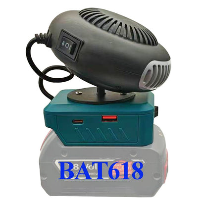 Power Tool Parts Lithium Electric Power Warm Air Blower Fan Heater Hot&Cold Wind Dual Mode For Makita For Bosch Li-ion Battery
