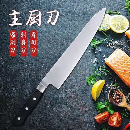 Facas de Cozinha Japonesas de Aço Inoxidável 6Cr16MoV Afiadas Cutelo Carne Gyutou Faca de Peixe Cabo POM