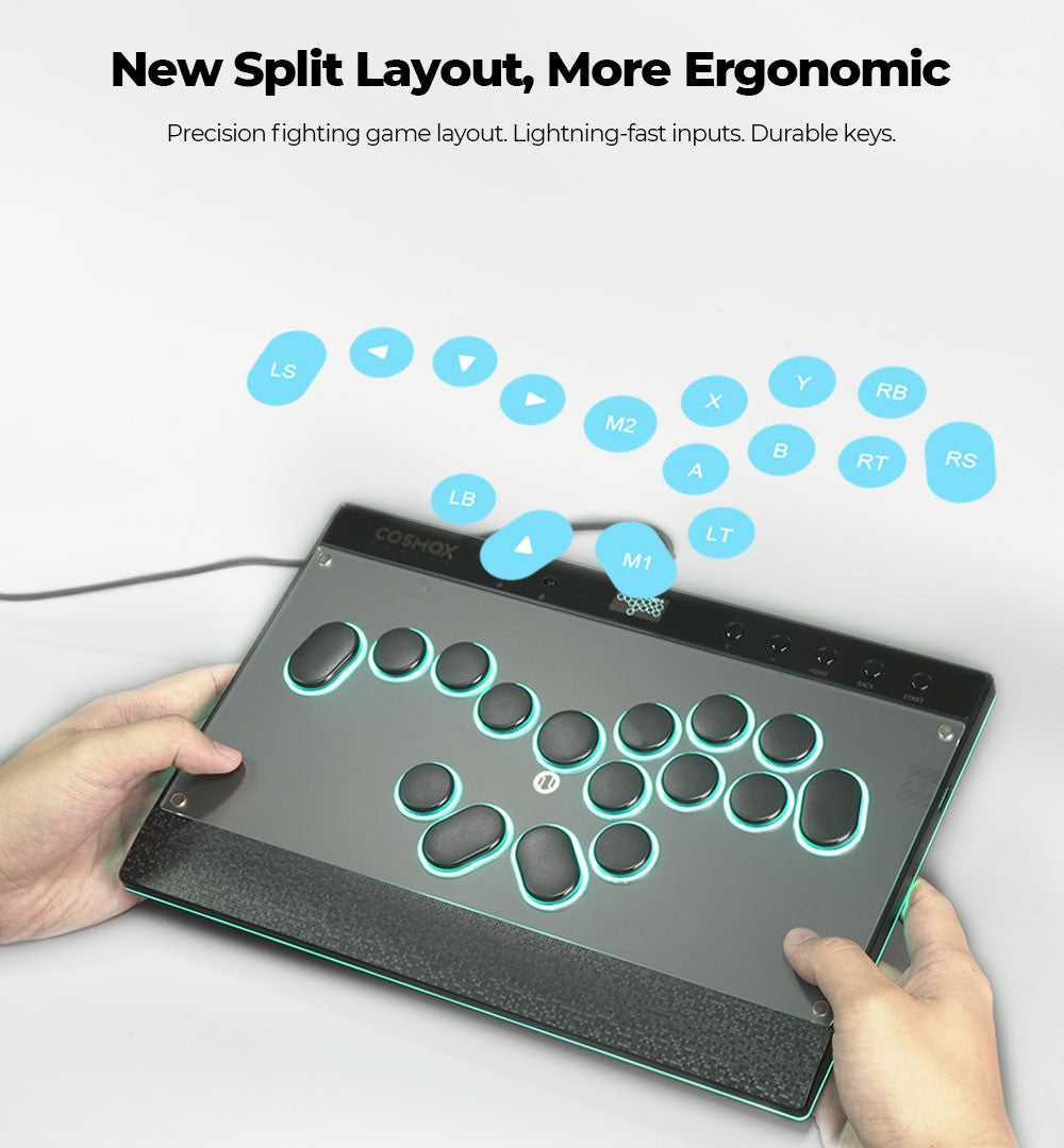 Haute42 Magnetic C16-S Joystick Hitbox Leverless Controller Stickless Arcade Stick Keyboard For PC/PS4/PS5/Switch Fight Sticks