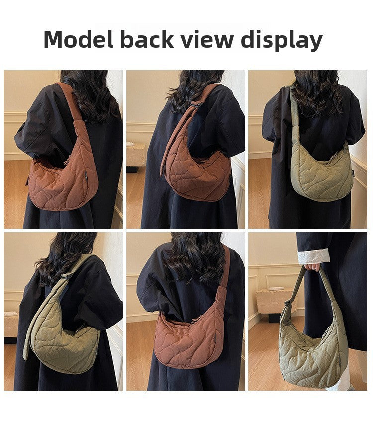 New Commuting Crossbody Bags for Women Fashion Texture and Simple Hobo Shoulder Bag Large Capacity Versatile Bags for Travel