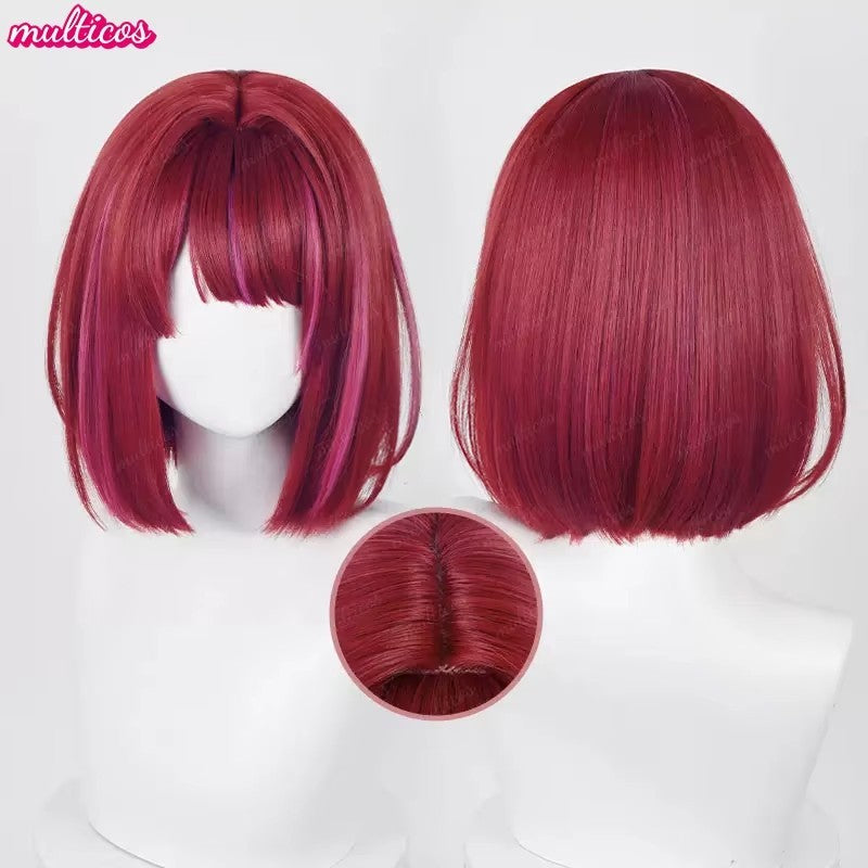 Peruca de Cosplay Oshi no Ko Hoshino Ai Hoshino Ruby Hoshino Akuamarin Arima Kana Peruca de Cosplay Cabelo Resistente ao Calor Perucas de Anime + Touca de Peruca
