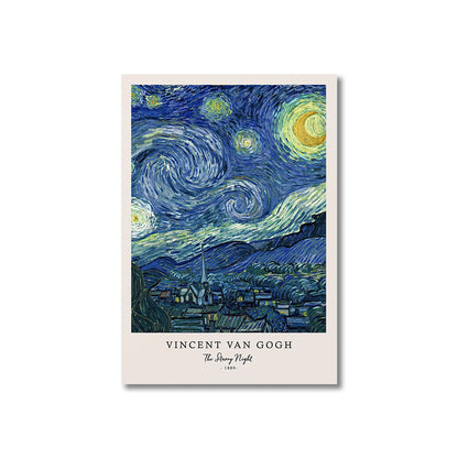Vincent Van Gogh Writings Prints and Posters Great Work The Starry Night Canvas Painting Decorations for Living Room Wall Art