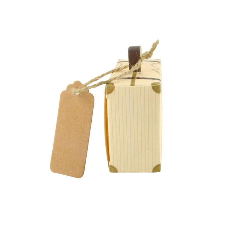 10/20/50pcs Mini Travel Suitcase Candy Box Kraft Paper Chocolate Favor Gift Box Packaging Bag Wedding Birthday Party Decoration