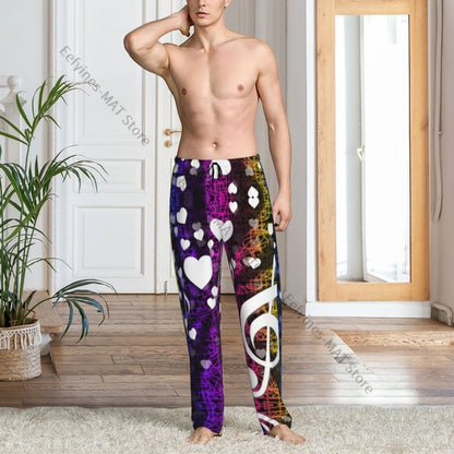 Cute Hedgehog Mens Pajamas Pyjamas Pants Lounge Pants Sleep Bottoms