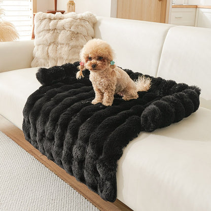 Inverno Quente Cama de Cachorro Sofá Capa Cobertor Super Macio Almofada Tapete para Cães Pequenos Travesseiro de Pescoço de Pelúcia Ninho de Gato Cama Para Perros