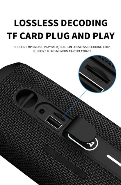 Caixa De Som Bluetooth Portátil Flip6 Multifuncional TWS Áudio Subwoofer Sem Fio para Casa com Dois Alto-falantes