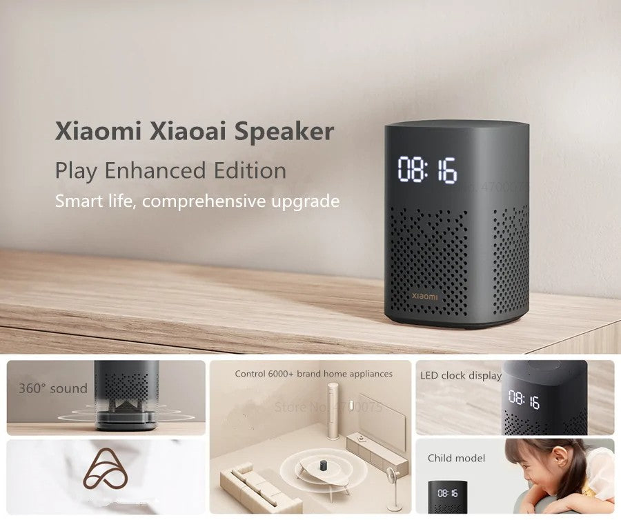Xiaomi Xiaoai Bluetooth Speaker Play Enhanced Edition LED Digital Clock Display Infrared WiFi Speaker Music Player Smart Home
