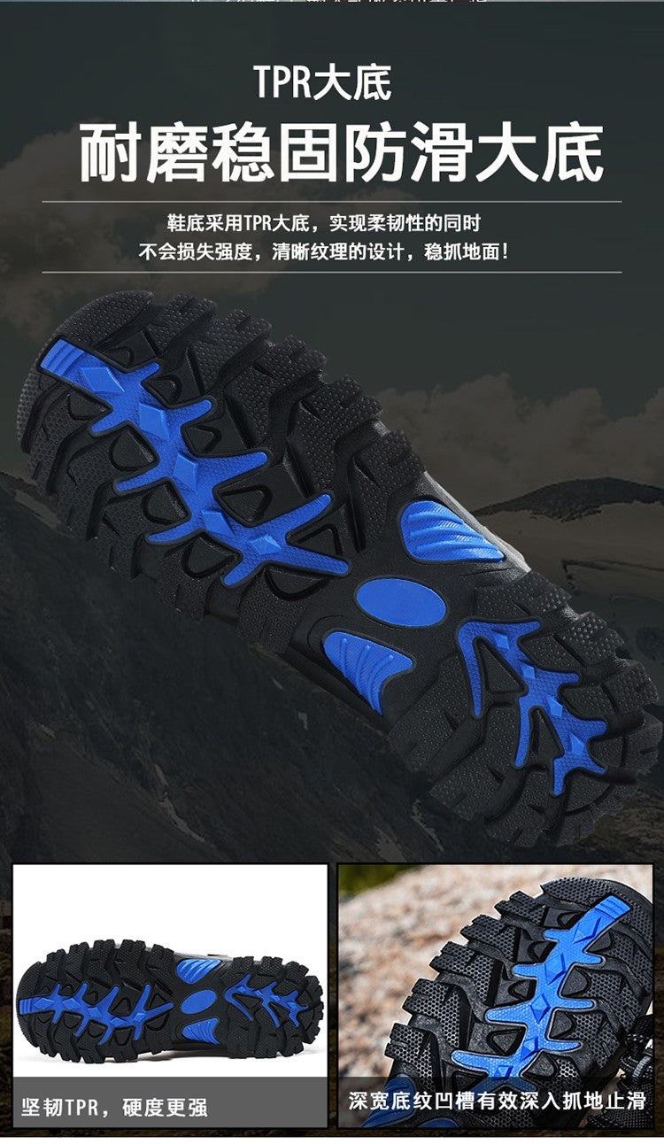 Botas Masculinas Clássicas Modernas para Tornozelo Botas de Caminhada Resistentes ao Desgaste em Camurça de Vaca Tênis de Caminhada Confortáveis Masculinos Sapatos Táticos