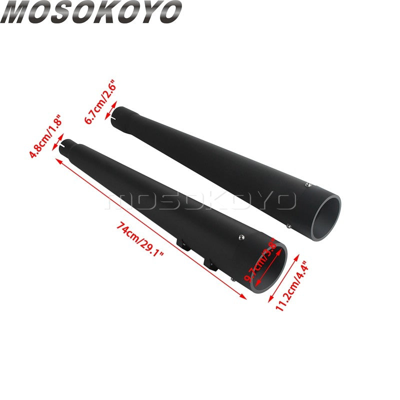 Motorcycle Tappered Slip-On Exhaust Pipe For Harley Touring Street Road Electra Glide Road King FLHR FLHX FLTRX FLHTK 2017-2023